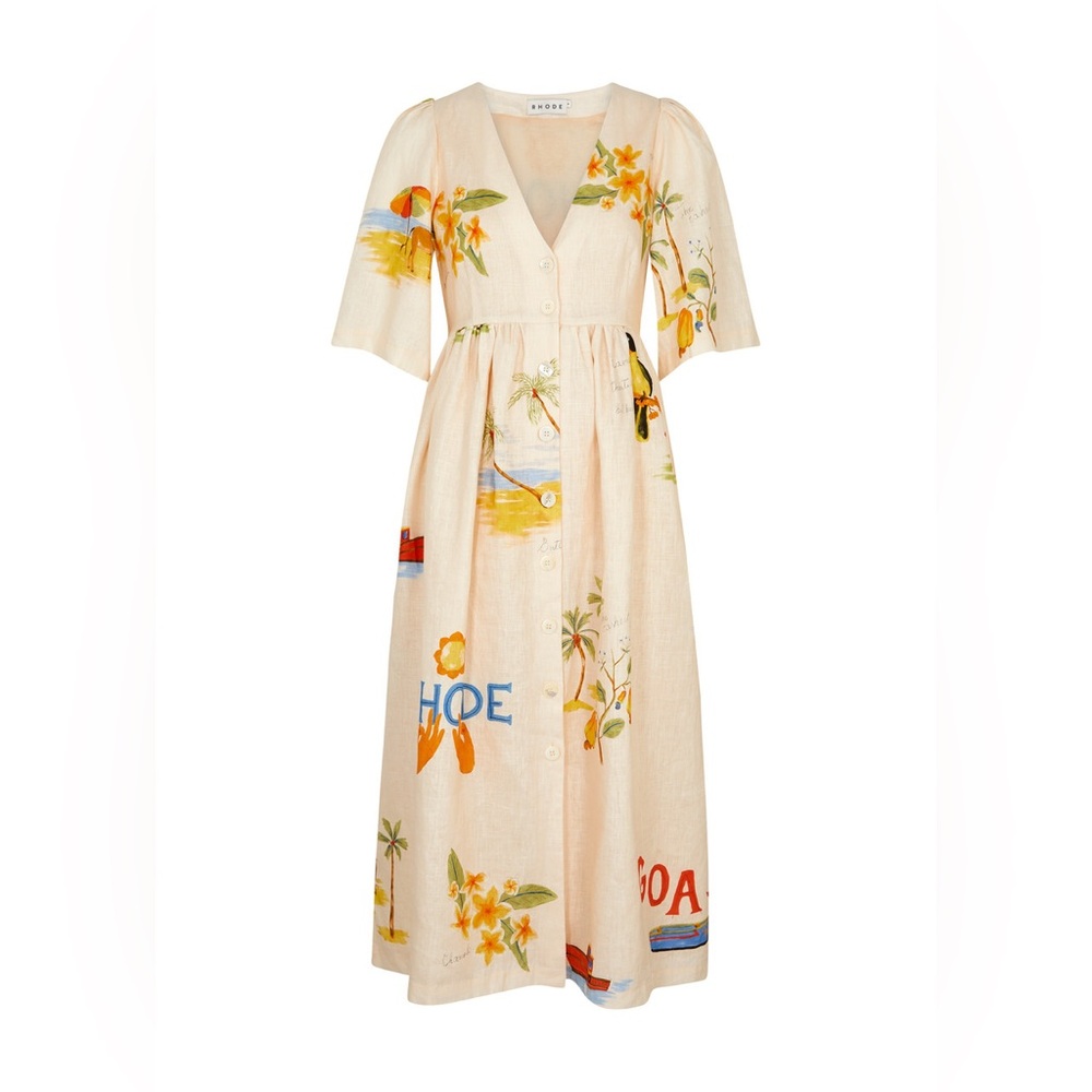 RHODE Goa Party Linen Dress